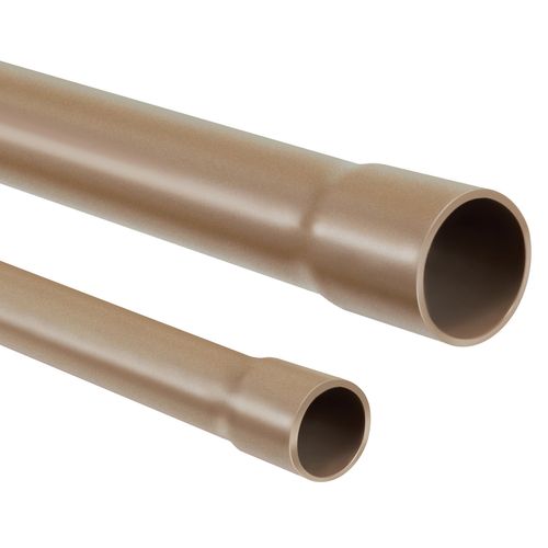 Tubo soldável 20mm/6m água fria PVC marrom - Krona