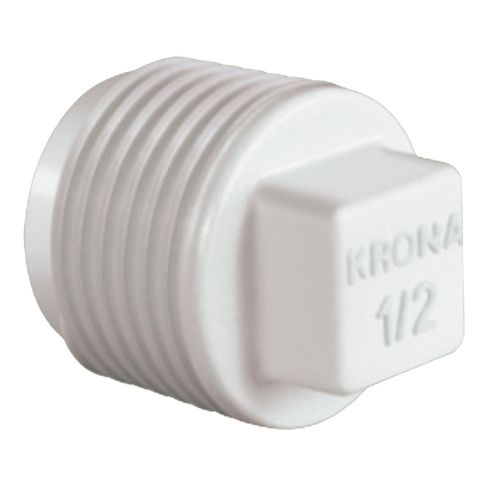 Plug roscável 1/2'' PVC branco - Krona