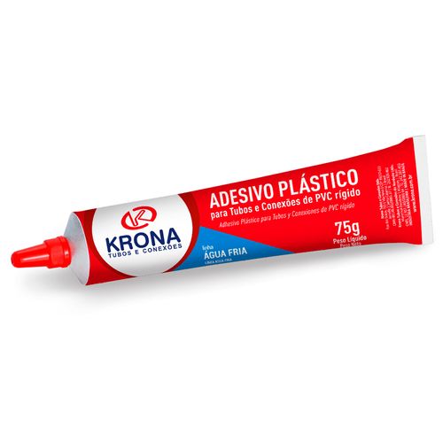 Adesivo para plástico 75 g para tubos CPVC ultraterm vermelho - Krona