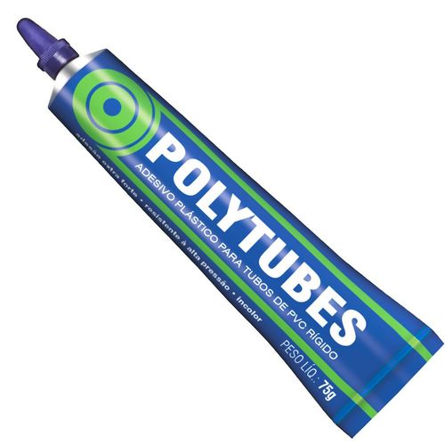Adesivo para plástico 75 g para tubos PVC polytubes incolor - Pulvitec