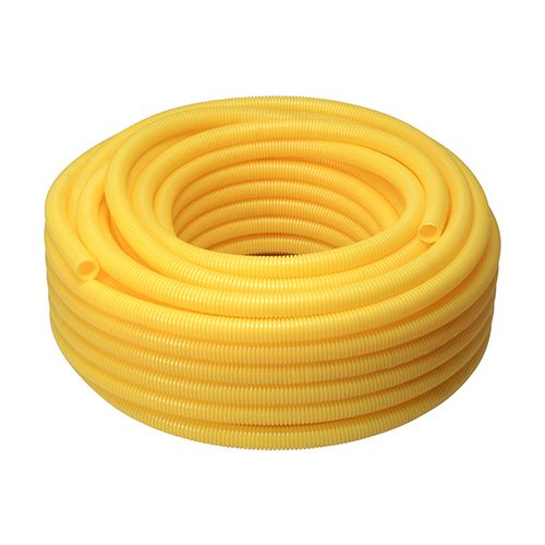 Tubo corrugado 25mm/50m PVC amarelo - Krona