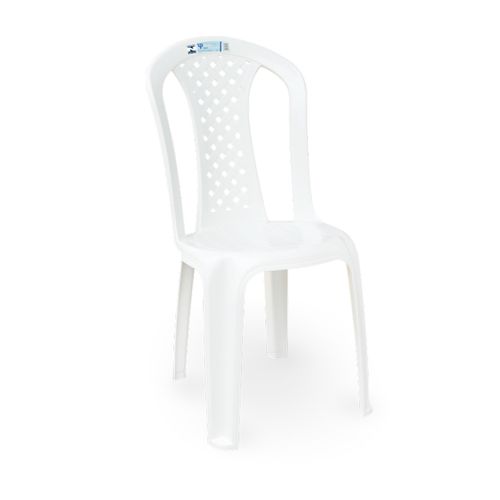 Cadeira sem braço 87X39X38,5 cm miss virgem polipropileno branca - IBAP