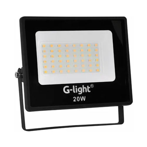Refletor slim 13,65X11,15X4cm LED 6500K IP65 120° 20W branco - G-Light