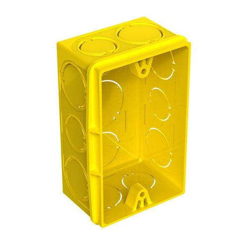 Caixa de luz 4"X2" retangular tigreflex amarelo - Tigre