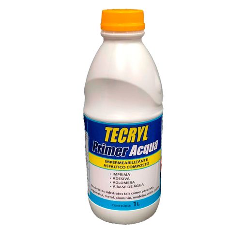 Primer acqua impermeabilizante 1 l asfáltico aquoso castanho - Tecryl