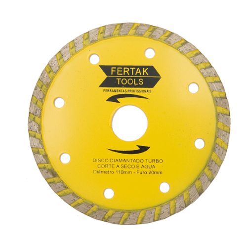 Disco turbo 20X110 mm diamantado amarelo - Fertak
