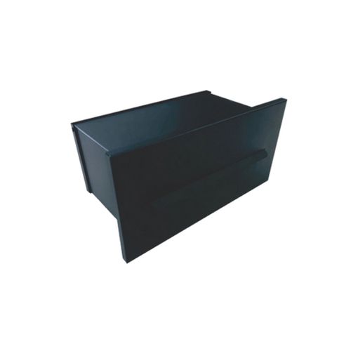 Caixa correio 29X15X15 cm Galvinox preto/cromado - União Inox
