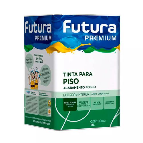 Tinta  acrílica 18 l premium piso cinza - Futura