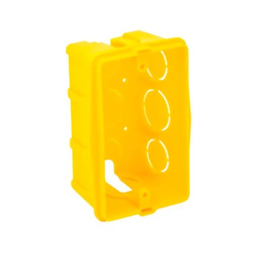 Caixa de luz para parede 4X3  amarelo - Romaa