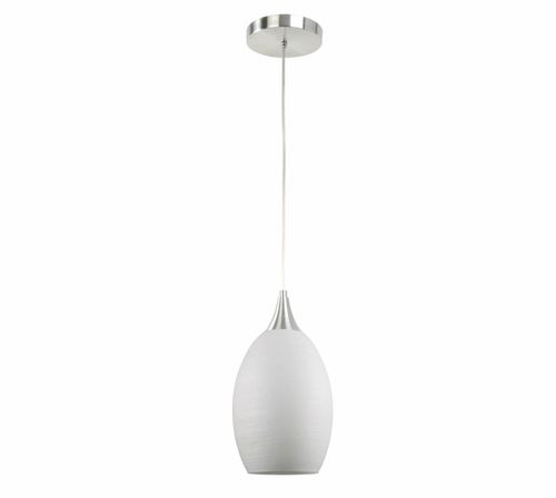 Pendente modelo único E27 drop mescla vidro branco - G-Light