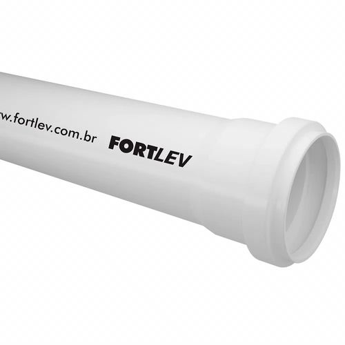 Tubo de esgoto 100mmX6m predial branco - Fortlev