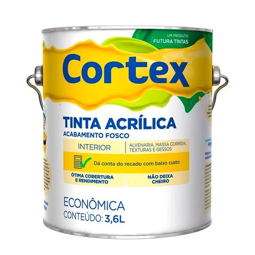 Tinta acrílica cortex 3,6 l galão econômica inox - Futura