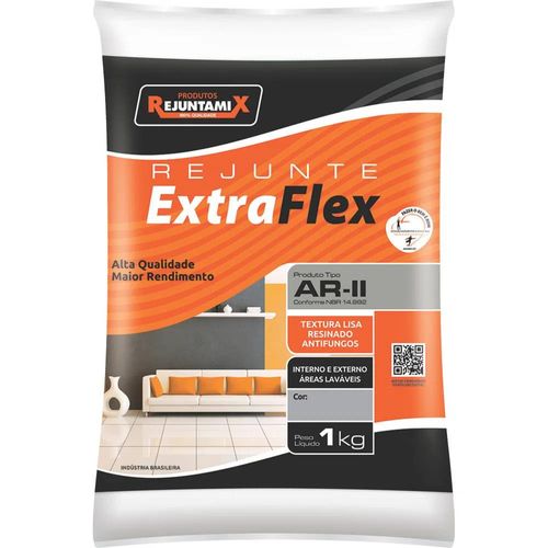 Rejunte flexível 1 kg cinza - Rejuntamix